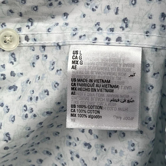 Alfani Floral Print Long Sleeve Button Up Shirt Mens Size Large Cotton NWT - Picture 8 of 9